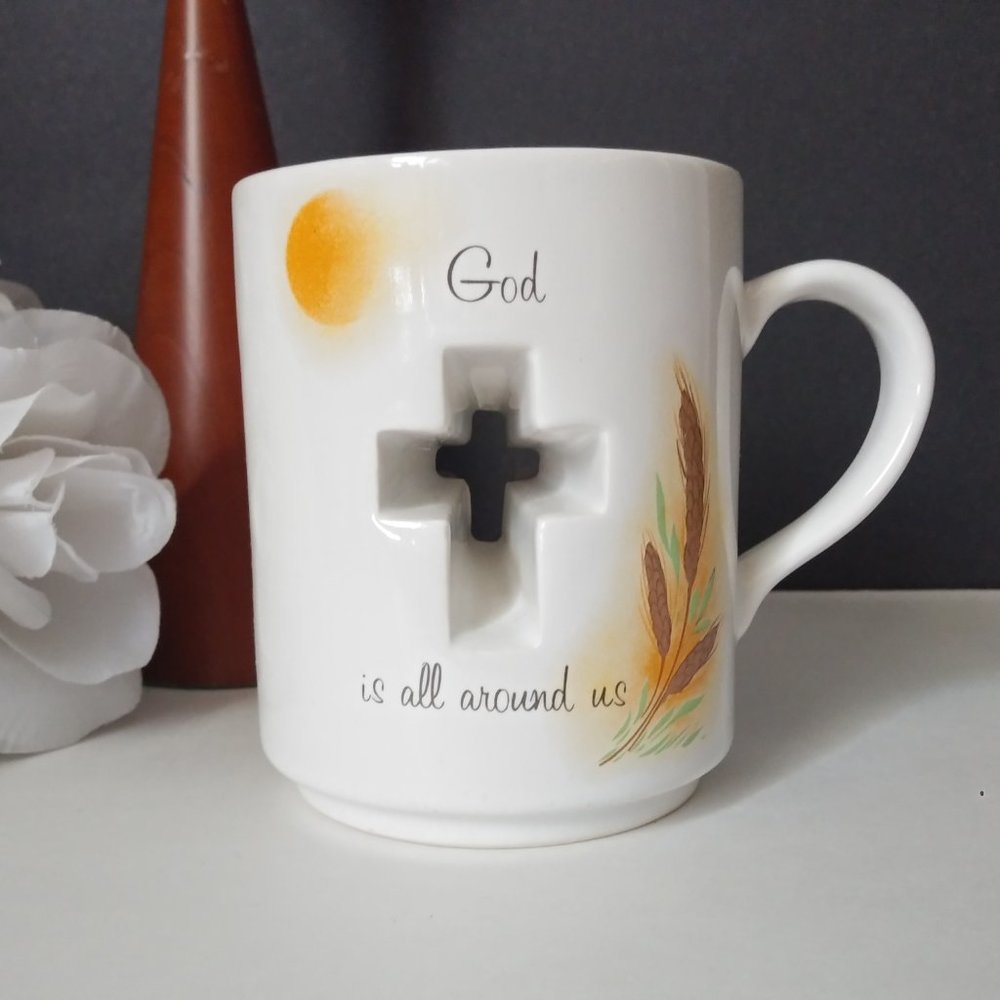Cross 3D Mug God is All Around Religious